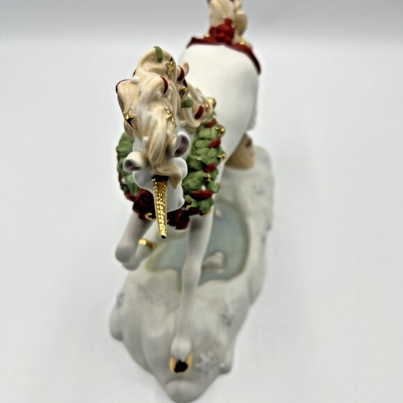 Princeton Gallery Yuletide Run Unicorn 2006 Christmas Holiday Horse - Picture 2 of 6